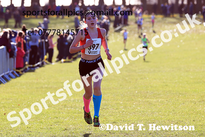 Girls under-13s 2025 Northern Cross Country Champs, Tatton Park, Knutsford, Cheshire. Photo: David T. Hewitson/Sports for All Pics